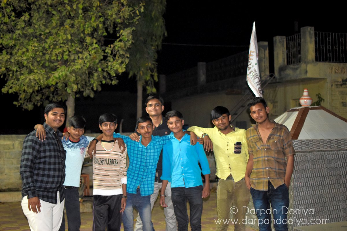 The village youth joined us @ Night at Hadala Village Rajkot Gujarat