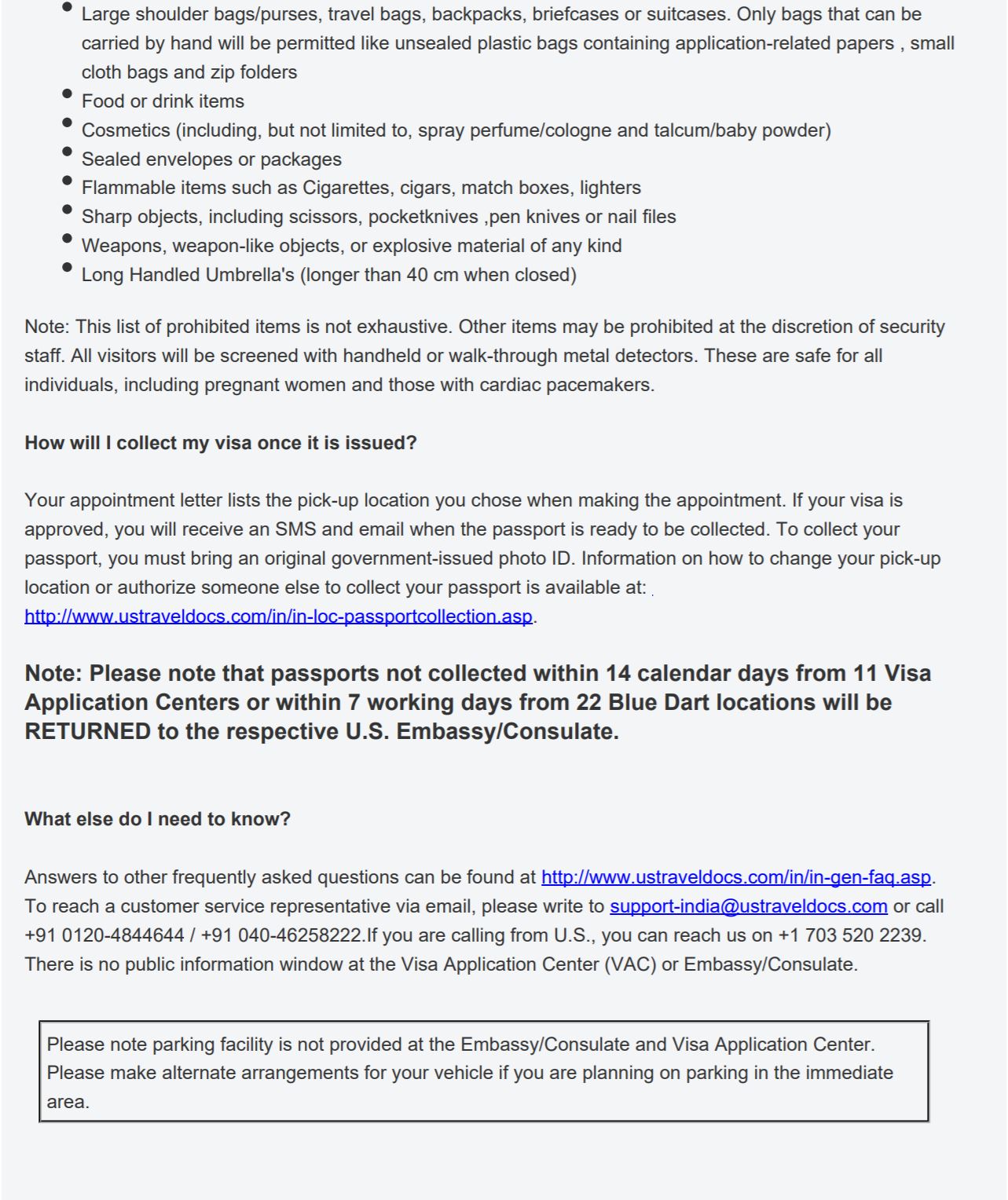 US Visa Appointment FAQs Part 2